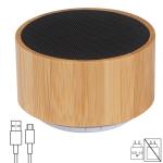 Bluetooth Lautsprecher mit Bambusummantelung Beige
