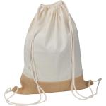 Gymbag with jute bottom White