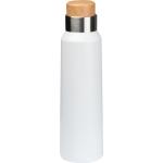 Thermos flask with wooden cap 500 ml White