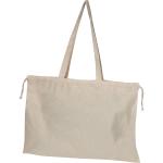 Bio Baumwolltasche mit Verschluss Beige