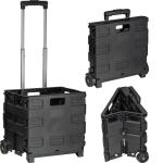 Folding shopping trolley Black