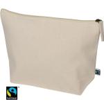 Fairtrade Kulturtasche aus Baumwolle Beige