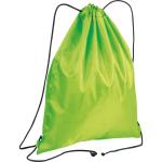 Gymbag aus recyceltem Polyester WANDA, Apfelgrün Apfelgrün, Silber