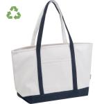 Große Tragetasche aus recycelter Baumwolle Beige