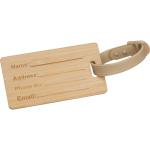 Bamboo luggage tag Fawn