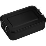 Aluminium lunch box with closure KATHERINE Black