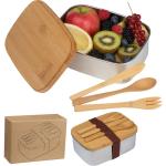 Spacious stainless steel lunchbox with bamboo lid Fawn