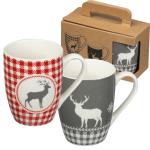 Set aus 2 Weihnachtstassen Mehrfarbig
