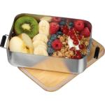 Stainless steel lunchbox with bamboo lid Convoy grey