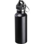 Vacuum flask, matt, 500ml with carabiner Black