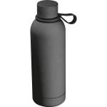 Rubberised drinking bottle with loop, 500 ml Anthracite