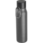Vakuum Trinkflasche mit Karabiner, 600ml Anthrazit