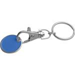 Keyring with shopping coin Aztec blue