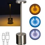 Stainless steel table lamp with rechargeable battery Convoy grey