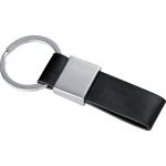 Keyring with a black PU strap Convoy grey