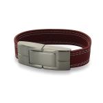 USB Stick Leder Band Braun | 128 MB