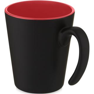 Oli 360 ml ceramic mug with handle Red/black