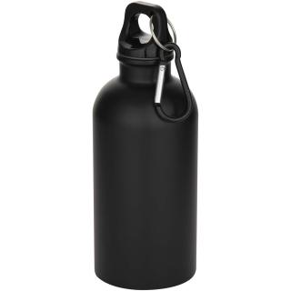 Oregon 400 ml matte RCS recycled single wall stainless steel water bottle with carabiner 