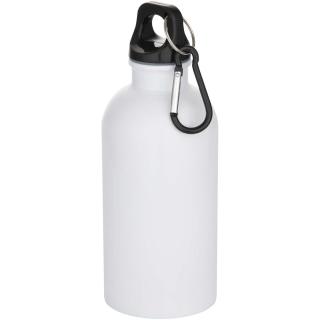 Oregon 400 ml sublimation RCS recycled single wall stainless steel water bottle with carabiner 