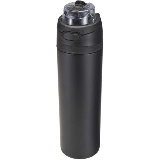 Theron 800 ml RCS recycled single wall stainless steel water bottle with dual function lid 