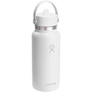 Hydro Flask Wide Mouth 946 ml insulated stainless steel water bottle with straw cap 
