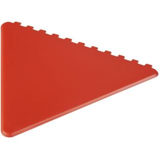Frosty triangular recycled plastic ice scraper Red