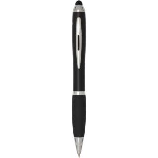 Nash RCS recycled plastic stylus ballpoint pen with coloured barrel and black grip (black ink) 