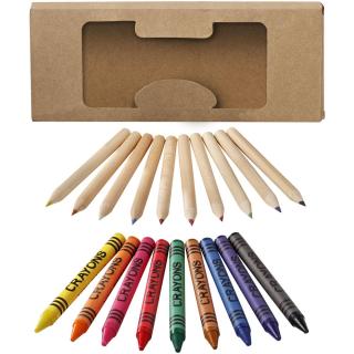 Lucky 19-piece coloured pencil and crayon set 