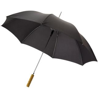Lisa 23" auto open umbrella with wooden handle Black