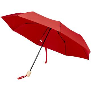 Birgit 21'' foldable windproof recycled PET umbrella Red