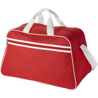 San Jose 2-stripe sports duffel bag 30L Red/white