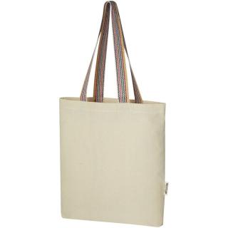 Rainbow 180 g/m² recycled cotton tote bag 5L 