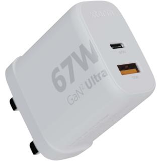 Xtorm XEC067G GaN² Ultra 67 W Wandladegerät mit UK-Stecker Weiß