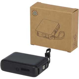 Acrux 35 W 10.000 mAh Tablet Powerbank mit integriertem Typ-C-Kabel aus recyceltem Kunststoff 