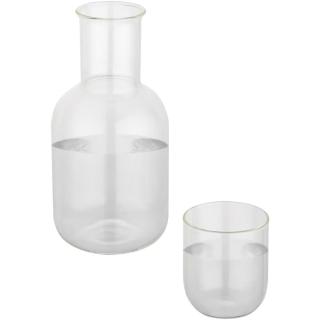 Amelie glass carafe and cup set with matt finish 