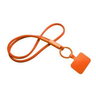 Tubyard lanyard phone holder with recycled plastic tube Orange/antrazit