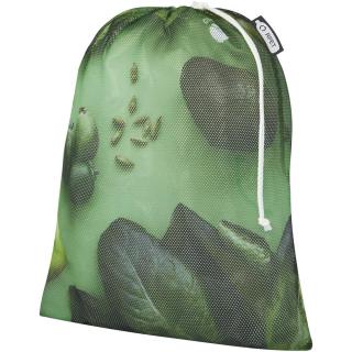 Recycled polyester grocery bag 30x41 cm White