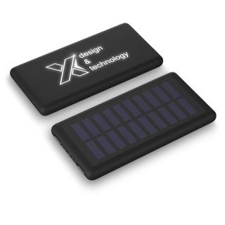 SCX.design P30 8000 mAh Solar Powerbank mit Leuchtlogo 