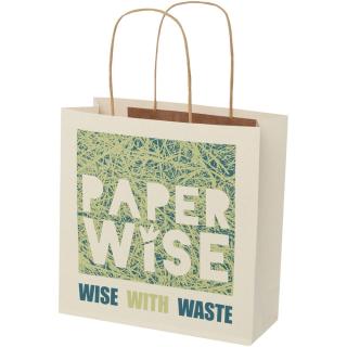 Agricultural waste 150 g/m2 paper bag with twisted handles - small 