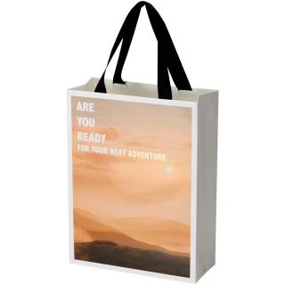 Smartfold Papiertüte, 210 g/m²,  mit Bandgriffen und Glanzlaminierung – 24 x 10 x 32 cm 