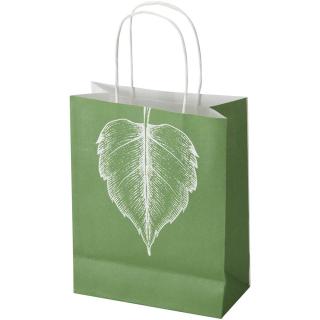 Kraft Papiertüte aus 120 g/m² Kraftpapier mit gedrehten Tragegriffen – 18 x 9 x 23 cm 