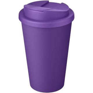 Americano® Eco 350 ml recycelter Becher mit auslaufsicherem Deckel Lila