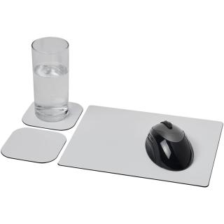 Brite-Mat® mouse mat and coaster set combo 3 Black