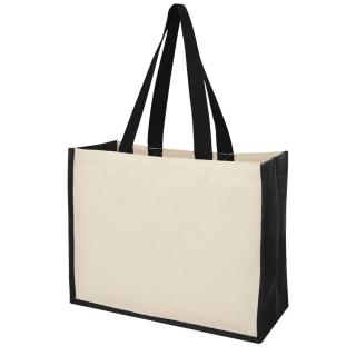 Varai 320 g/m² canvas and jute shopping tote bag 23L 