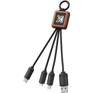 SCX.design C19 Easy to Use Kabel aus Holz mit Leuchtlogo 