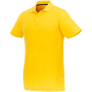 Helios 180 g/m2 short sleeve men's polo, yellow Yellow | L