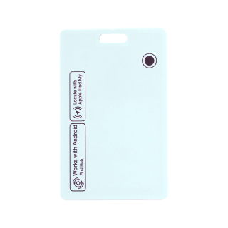 Smart Tracker Card for Apple & Android – Rechargeable Tracker Card for Wallets & Card Holders White