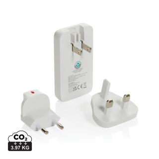 XD Collection Fluxo RCS 65W flat GAN charger with universal connectors White