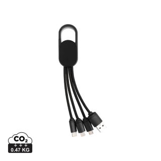 XD Collection 4-in-1 cable with carabiner clip 