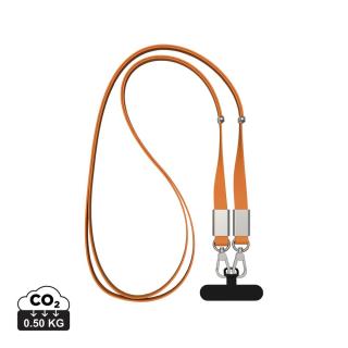 XD Xclusive Nivo RCS recycled PET Crossbody lanyard Orange